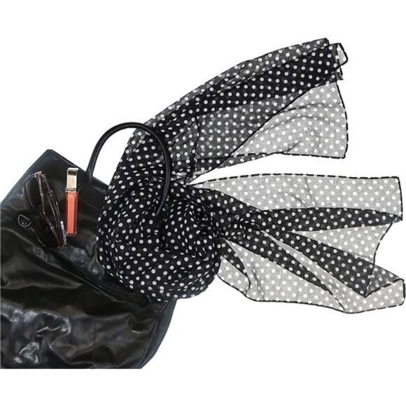 Accessories First Classic Polka Dot Womens Polyester Printed Scarf - Picture 6 of 7